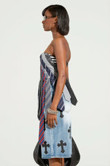 Strictly Business Tie Detail Corset Top