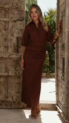 Sydney Maxi Dress - Chocolate