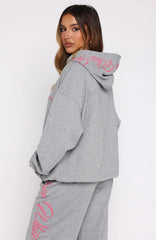 Lucky Thirteen Shaya Oversized Hoodie Dark Grey Marle